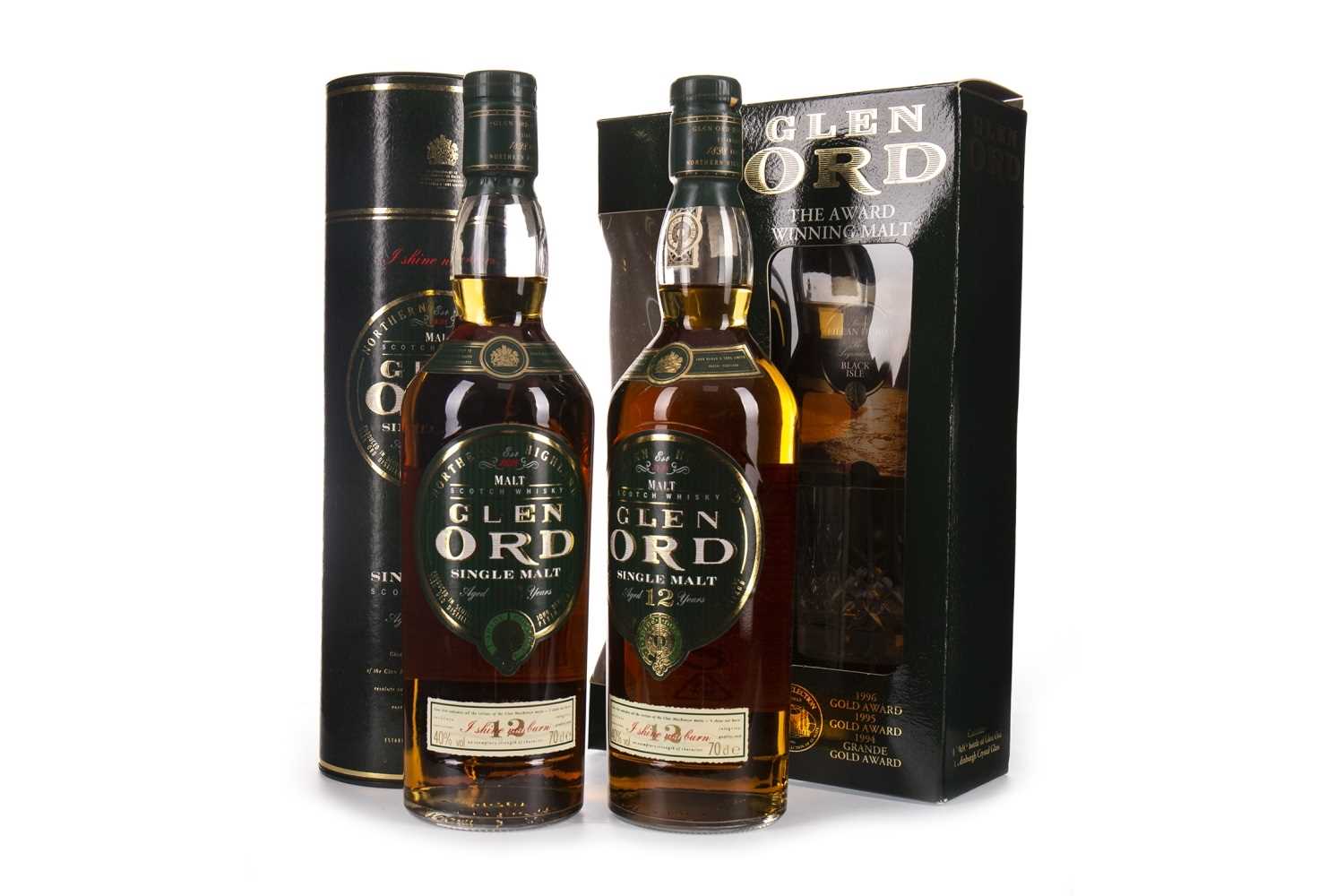 Lot 327 - TWO BOTTLES OF GLEN ORD 12 YEARS OLD