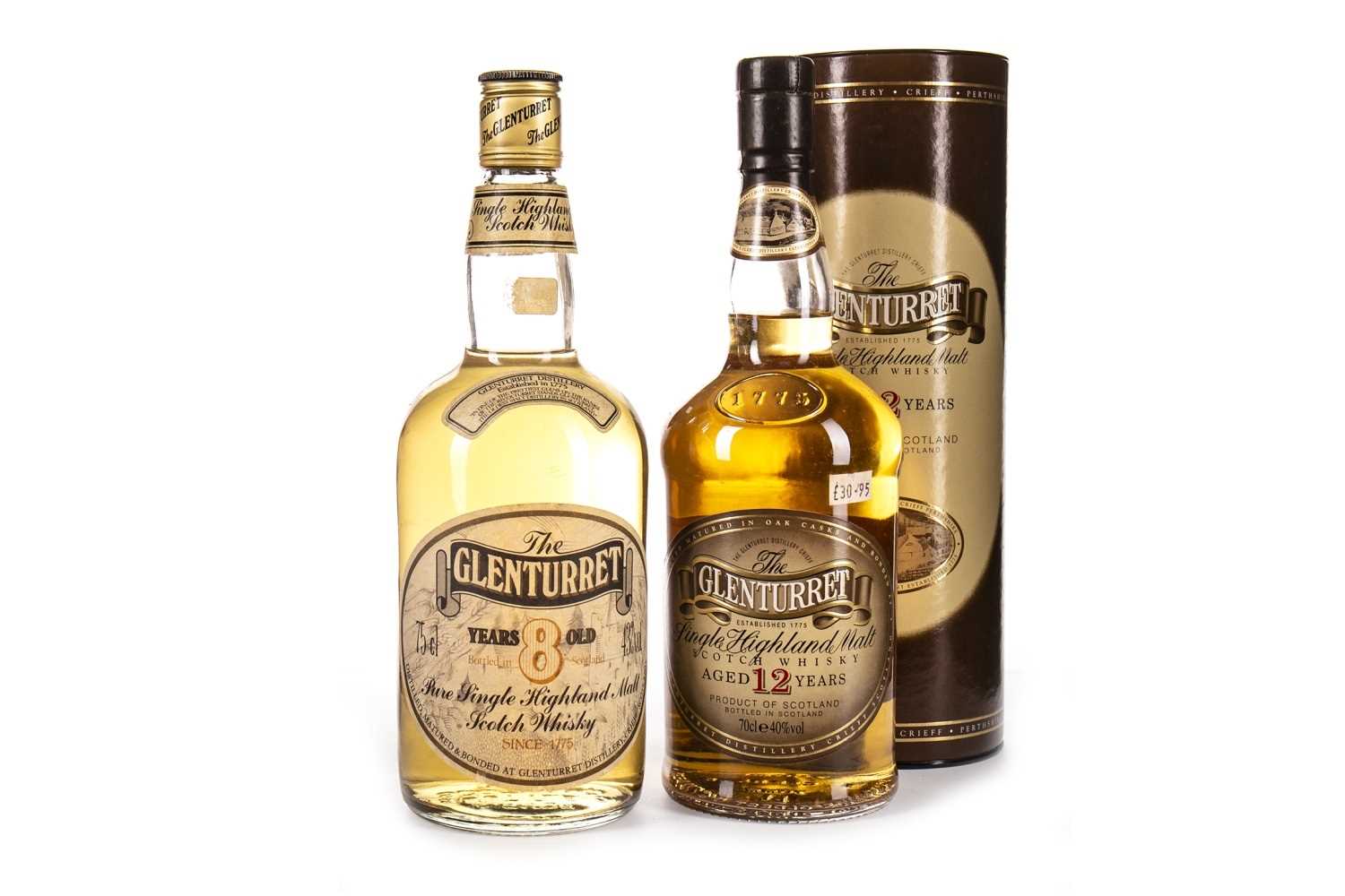Lot 329 - GLENTURRET 12 AND 8 YEARS OLD
