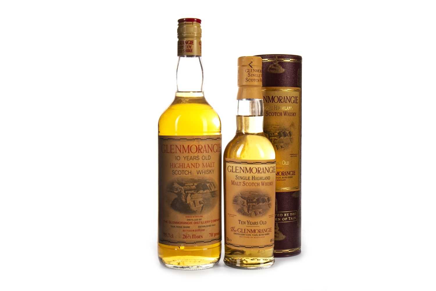 Lot 336 - ONE AND A HALF BOTTLES OF GLENMORANGIE 10 YEARS OLD