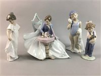 Lot 106 - A NAO FIGURE OF A BALLERINA AND FIVE OTHER NAO FIGURES