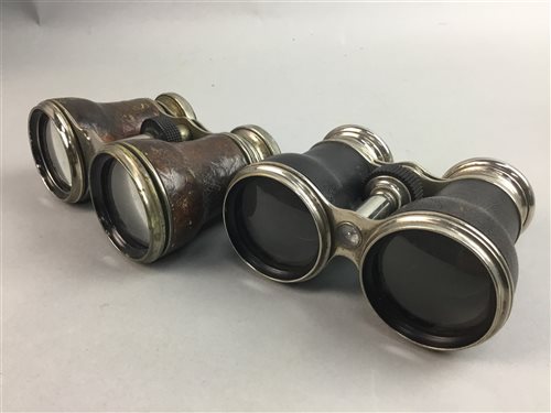 Lot 111 - A LOT OF TWO PAIRS OF OPERA GLASSES AND DRAWING INSTRUMENTS