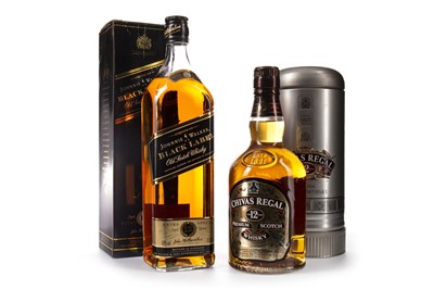 Lot 464 - CHIVAS REGAL 12 YEARS OLD AND A JOHNNIE WALKER BLACK LABEL 12 YEARS OLD