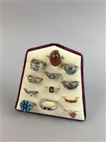 Lot 88 - A GROUP OF TWELVE SILVER DRESS RINGS