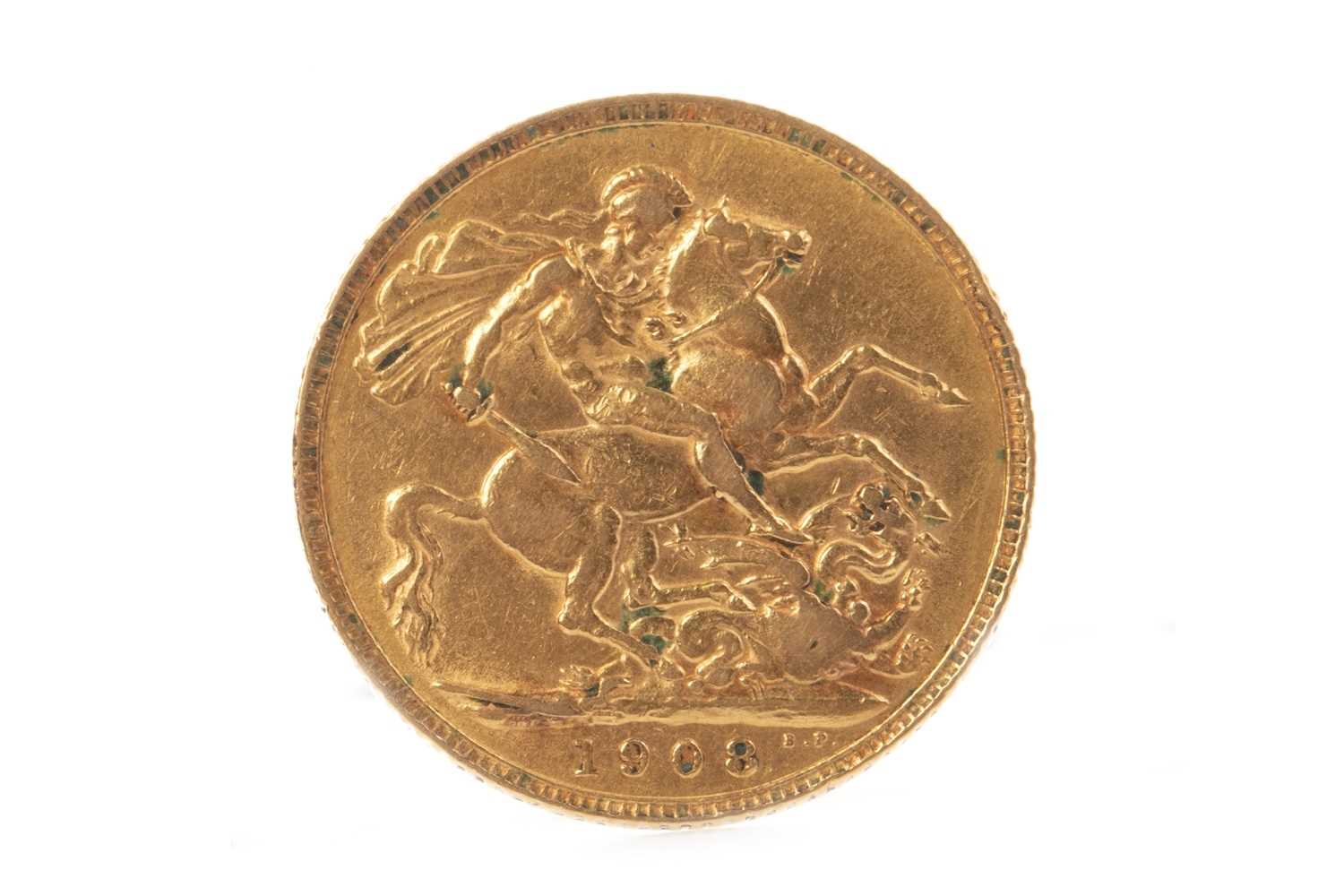 Lot 551 - A GOLD SOVEREIGN, 1908