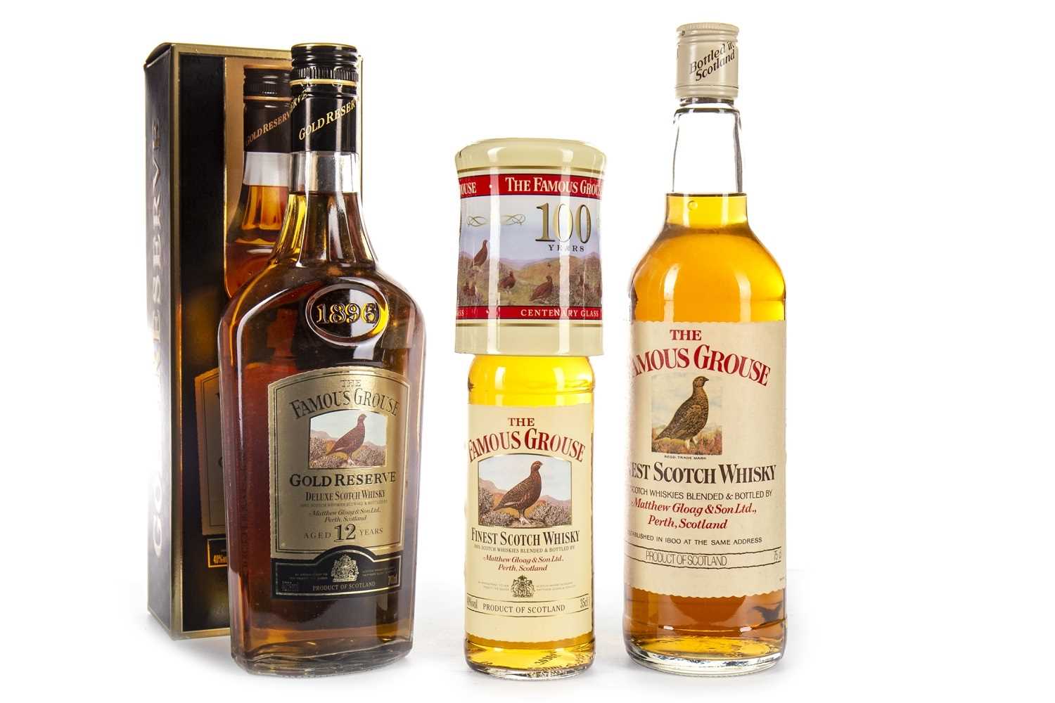 Lot 442 - FAMOUS GROUSE GOLD RESERVE AGED 12 YEARS, AND FAMOUS GROUSE FINEST 75CL & 35CL