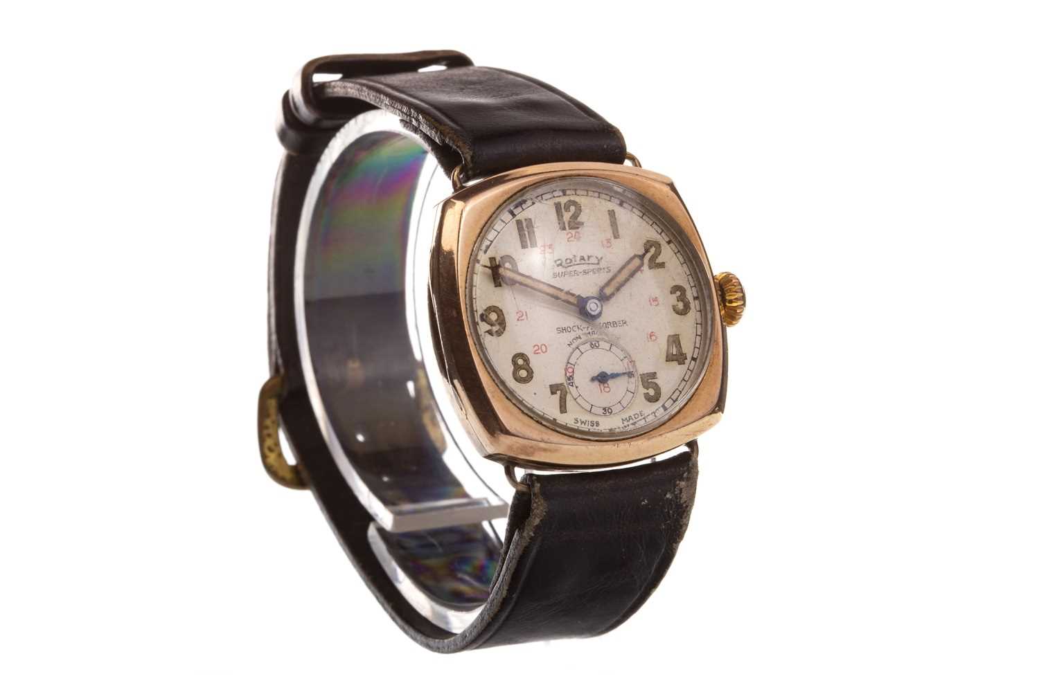 Lot 894 - A GENTLEMAN'S ROTARY SUPERSPORTS GOLD WATCH