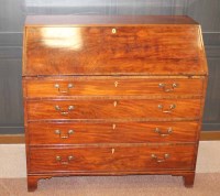 Lot 1197 - REGENCY MAHOGANY WRITING BUREAU the fall front...