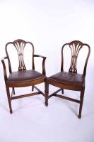 Lot 1198 - SET OF EIGHT MAHOGANY DINING CHAIRS OF...