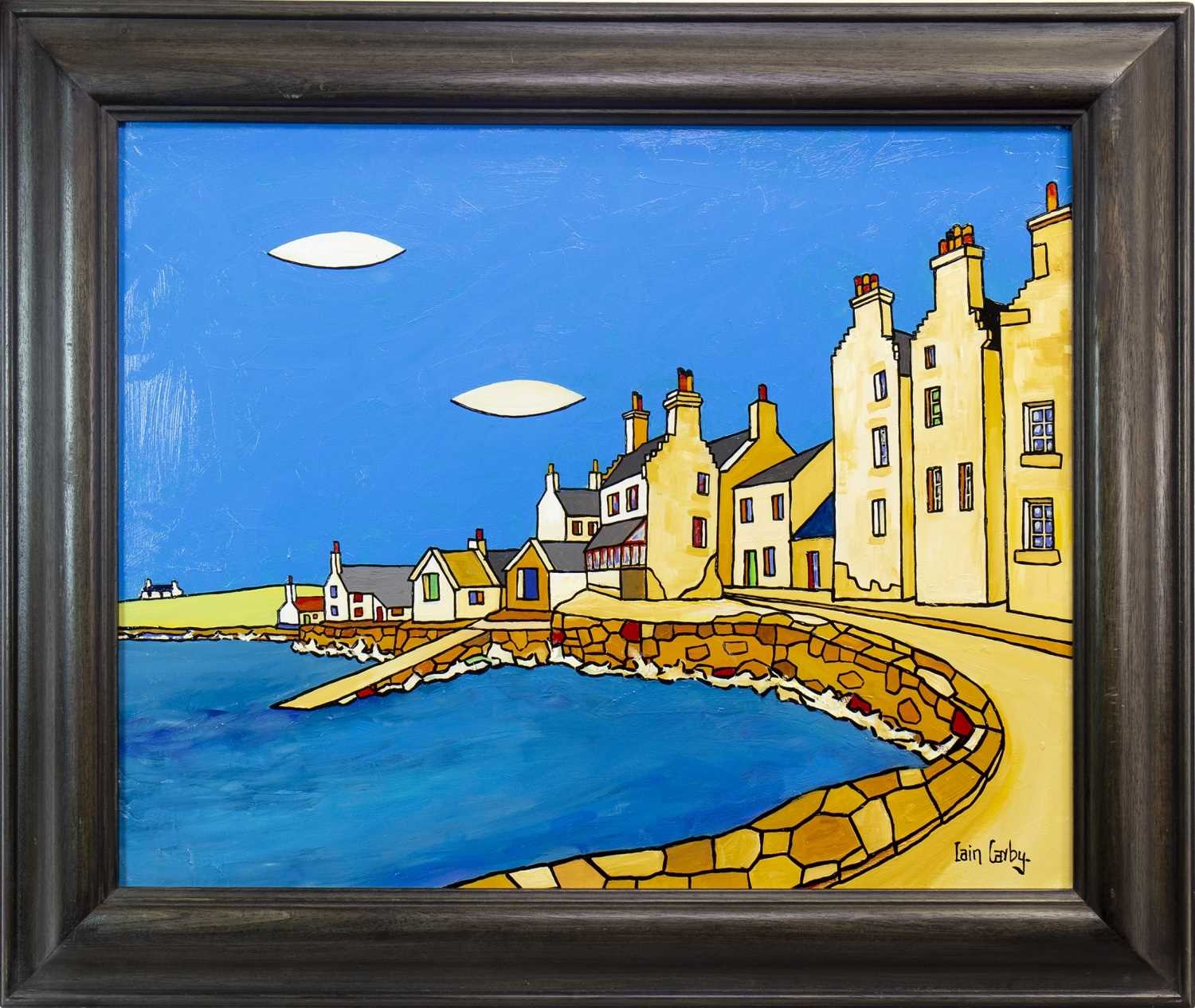 Lot 600 - ST MARGARET'S HOPE, AN OIL BY IAIN CARBY