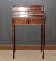 Lot 1205 - EDWARDIAN MAHOGANY AND SATINWOOD LINE INLAID...