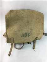 Lot 307 - A WWII ARP MEDICS BAG WITH A WWII MILITARY THERMOS FLASK
