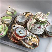 Lot 172 - A NORITAKE PART TEA SERVICE, EASTERN WINE SET AND OTHER CERAMICS