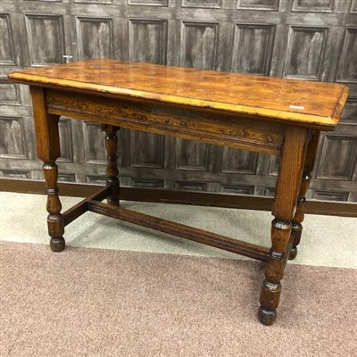 Lot 870 - A LATE 19TH CENTURY PITCH PINE RECTANGULAR TABLE