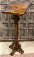 Lot 871 - A STAINED WOOD LECTERN