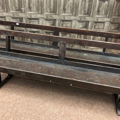 Lot 875 - A PAIR OF PITCH PINE BENCHES