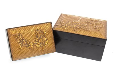 Lot 1075 - A LOT OF TWO JAPANESE LACQUERED BOXES