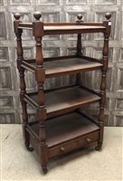 Lot 196 - A VICTORIAN MAHOGANY FOUR TIER WHATNOT