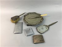 Lot 209 - A LOT OF TWO CANTEENS AND LOOSE PLATED WARE