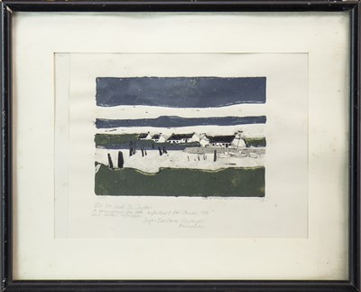 Lot 643 - ISLE OF EASDALE, SCOTLAND, A MIXED MEDIA BY J EICHBERGER