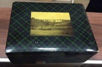 Lot 1220 - VICTORIAN FARQUHARSON TARTANWARE TRINKET BOX...