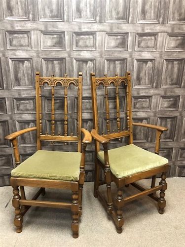 Lot 181 - A SET OF THREE VICTORIAN CHAIRS AND A PAIR OF ERCOL CHAIRS
