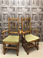 Lot 181 - A SET OF THREE VICTORIAN CHAIRS AND A PAIR OF ERCOL CHAIRS