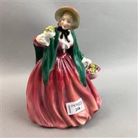 Lot 218 - A ROYAL DOULTON FIGURE OF LADY CHARMAN AND OTHER FIGURES