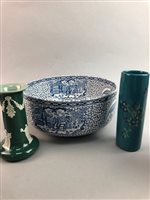 Lot 246 - A CHINESE JARDINIÈRE AND STAND, VASES AND A BOWL