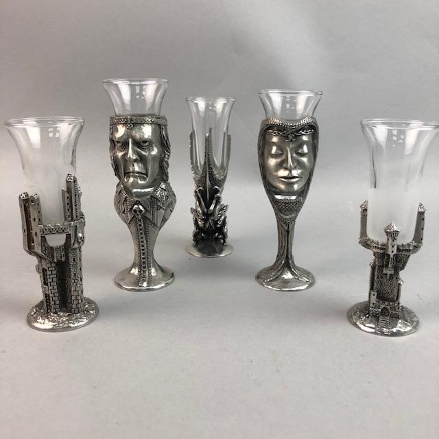 lord of the rings pewter shot glasses