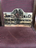Lot 348 - A JAMES PAXTON & CO BRASS NAME PLATE WITH DRAWINGS AND ETCHINGS