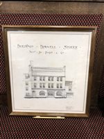 Lot 348 - A JAMES PAXTON & CO BRASS NAME PLATE WITH DRAWINGS AND ETCHINGS