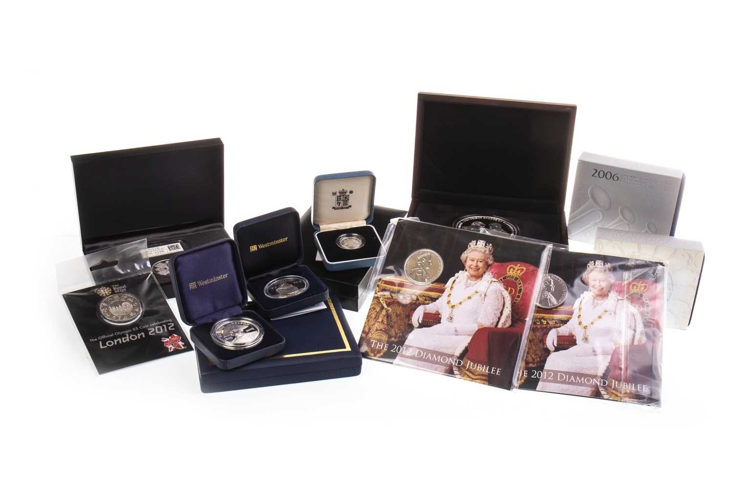 Lot 608 - A GROUP OF SILVER PROOF AND COLLECTIBLE COINS