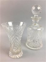Lot 409 - A CHINESE JAR, DECANTER, VASE AND TWO PLATES