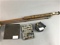 Lot 461 - A J.J.S WALKER. BAMFTON FISHING ROD WITH TACKLE ND REEL