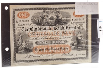 Lot 618 - THE CLYDESDALE BANK LIMITED £1 NOTE 1917