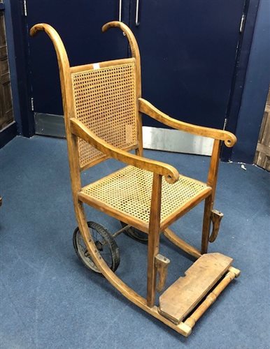Lot 267 - A VINTAGE WHEELCHAIR