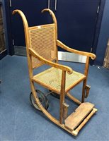 Lot 267 - A VINTAGE WHEELCHAIR