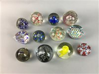 Lot 252 - A LOT OF TWELVE GLASS PAPERWEIGHTS