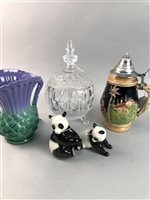 Lot 381 - A LOT OF TWO MODEL PANDA BEARS AND OTHER CERAMICS