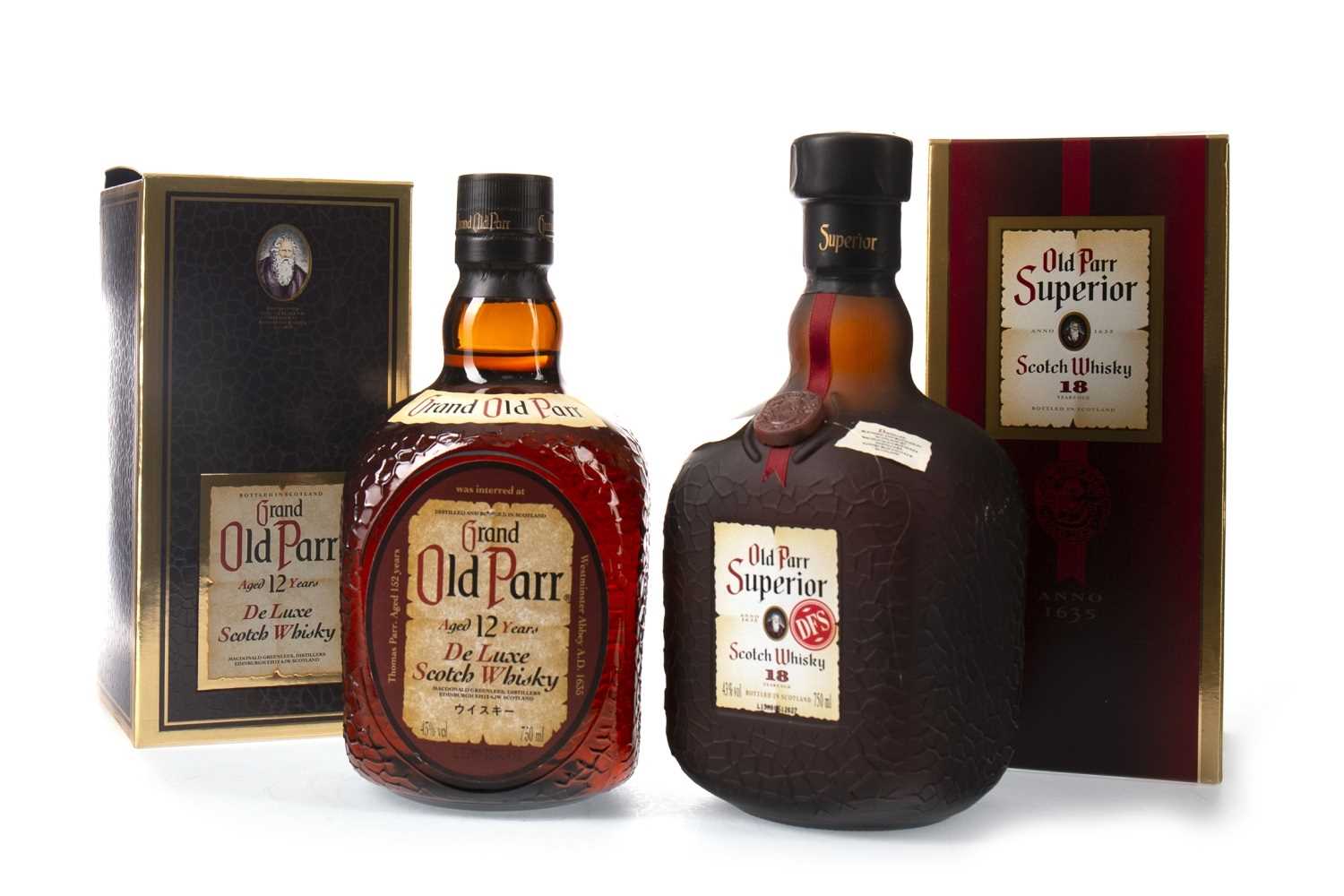 Lot 489 - GRAND OLD PARR SUPERIOR AGED 18 YEARS & GRAND OLD PARR AGED 12 YEARS