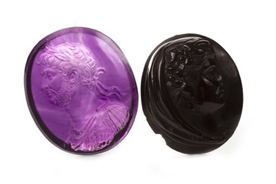 Lot 76 - TWO CARVED CAMEOS