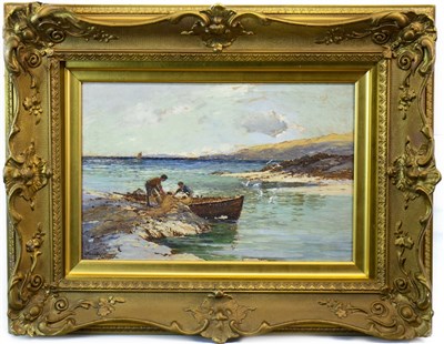 Lot 457 - COASTAL VIEW, AN OIL BY BARCLAY HENRY