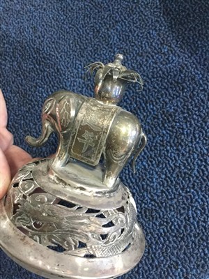 Lot 1045 - A CHINESE SILVER CENSER
