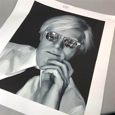 Lot 31 - A GICLEE PRINT, DEPICTING ANDY WARHOL