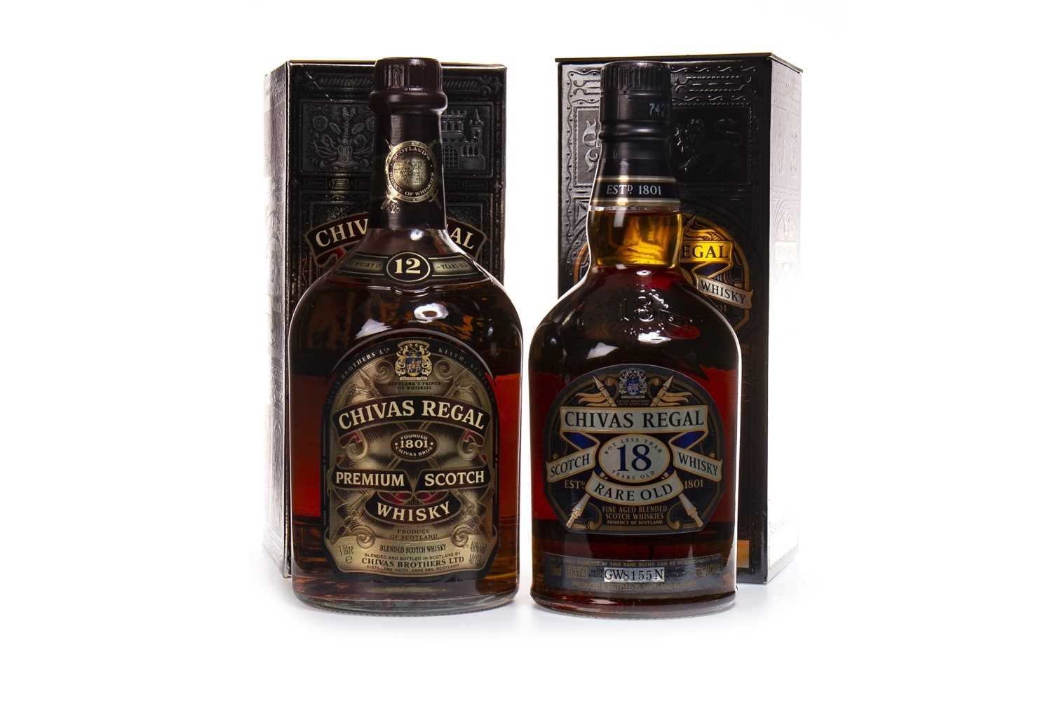 Lot 497 - CHIVAS REGAL 18 YEARS OLD & 12 YEARS OLD