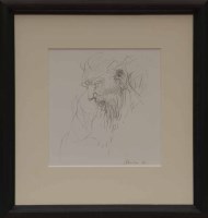 Lot 44 - * PETER HOWSON OBE, HEAD STUDY pencil on paper,...