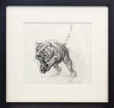 Lot 687 - PREY - 9, A PENCIL SKETCH BY PETER HOWSON