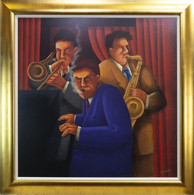 Lot 643 - ALL THAT JAZZ, AN OIL BY JOAN SOMERVILLE
