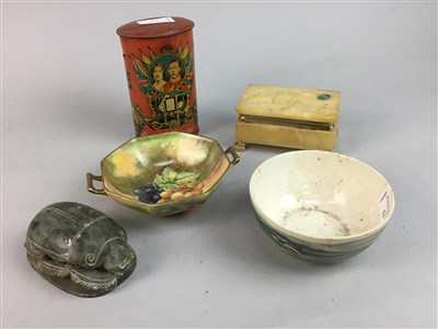 Lot 54 - A GERMAN BISQUE HEADED DOLL, COLLECTION OF THIMBLES AND OTHER CERAMICS