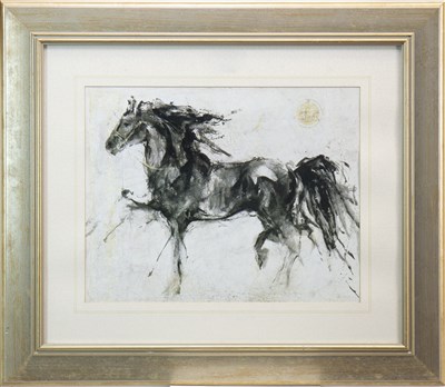 Lot 1893 - A PHOTOGRAPHIC PRINT DEPICTING A HORSE